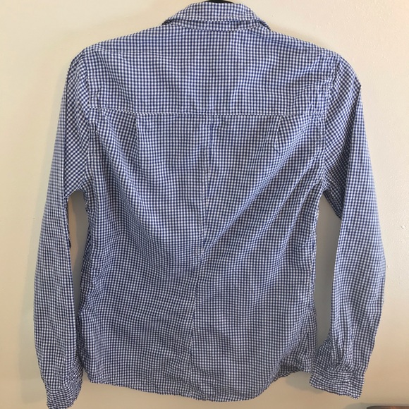 Tart Collections Blue Gingham Plaid Button Down - Picture 4 of 4